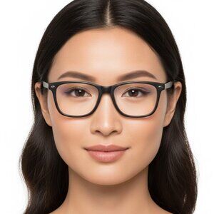 New Authentic  ALEXANDER MCQUEEN Black Square AM0463O 001 Glasses Women